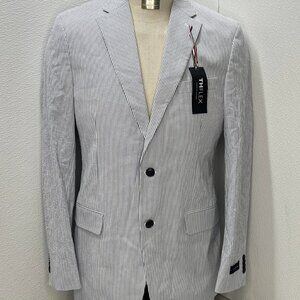 NEW TOMMY HILIFIGER Men's Suit Jacket Modern Fit Size 42L White/Blue